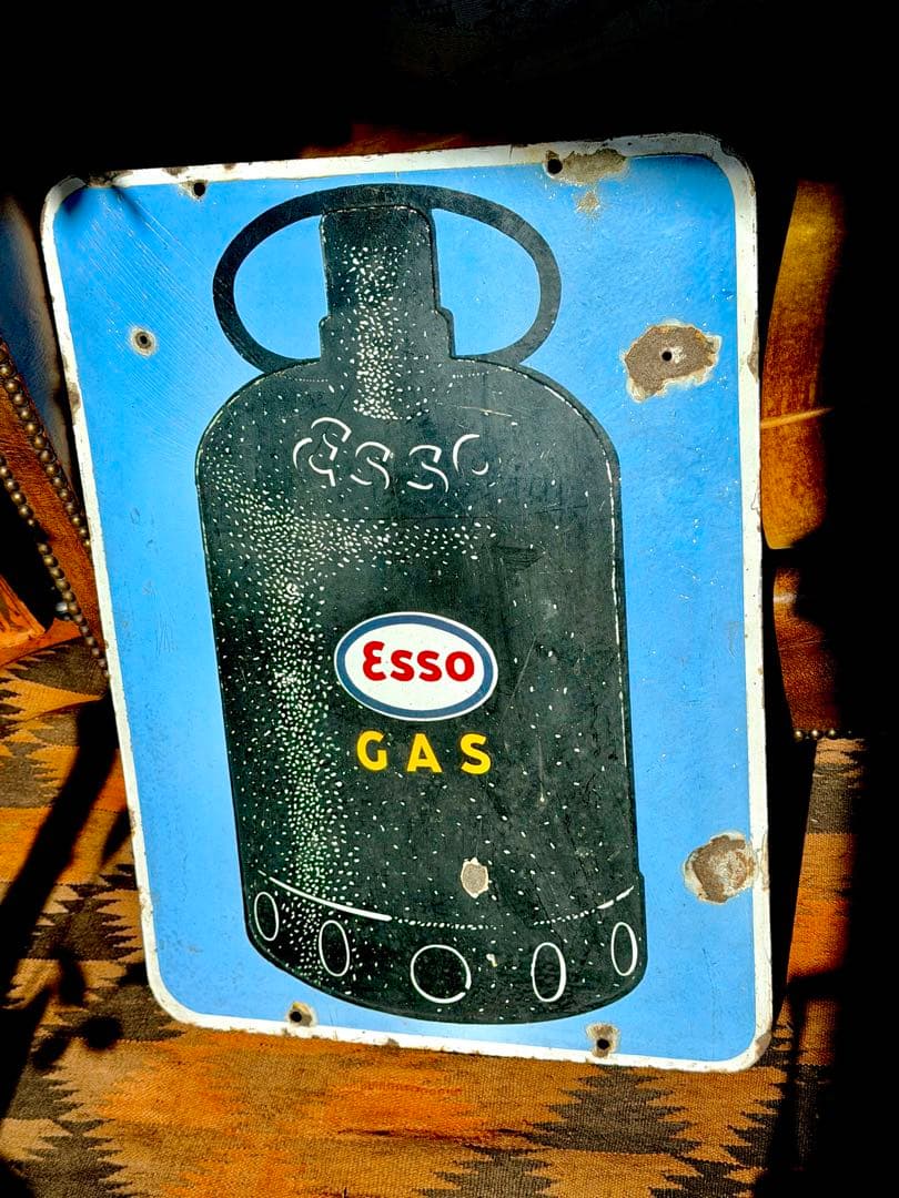 Esso ガスボンベ アンティーク看板