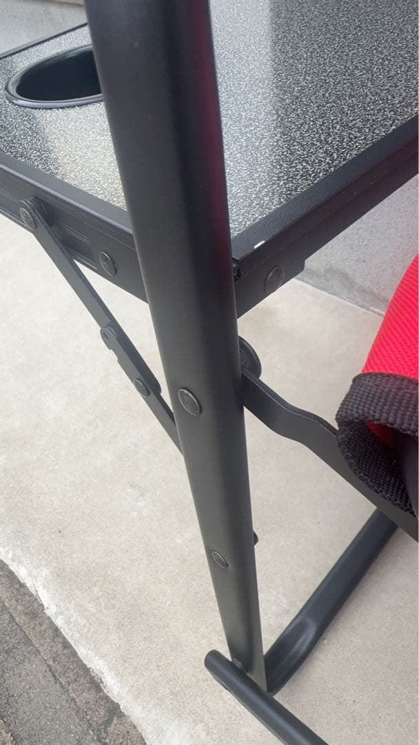 【★限定価格★】Colemanサイドテーブル付デッキチェアST(レッド)2脚