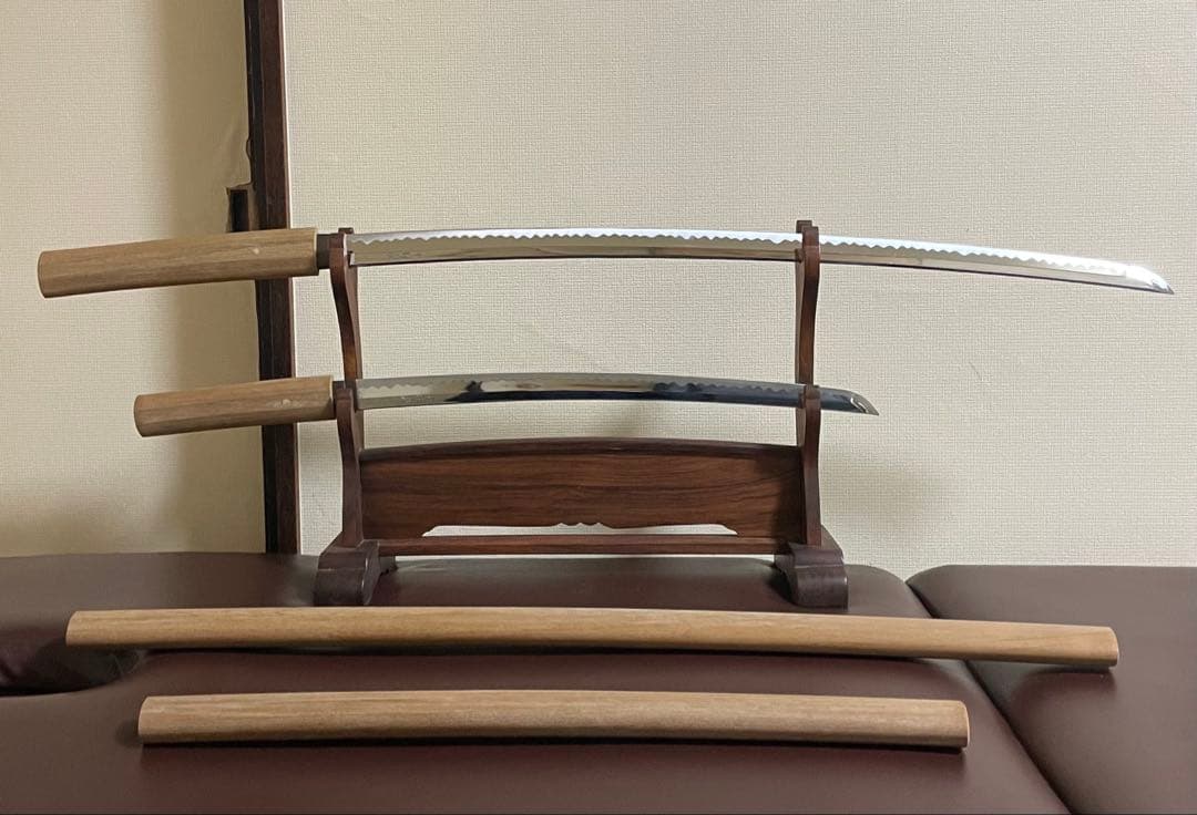 模造刀　居合刀　白鞘　太刀　脇差　武具　y31