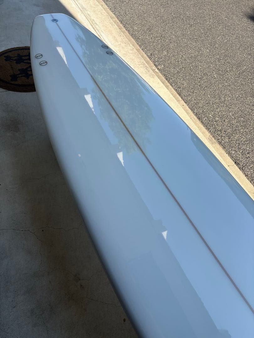 hiro3357 売約済みショートボード ホワイト・ブルー7.2f