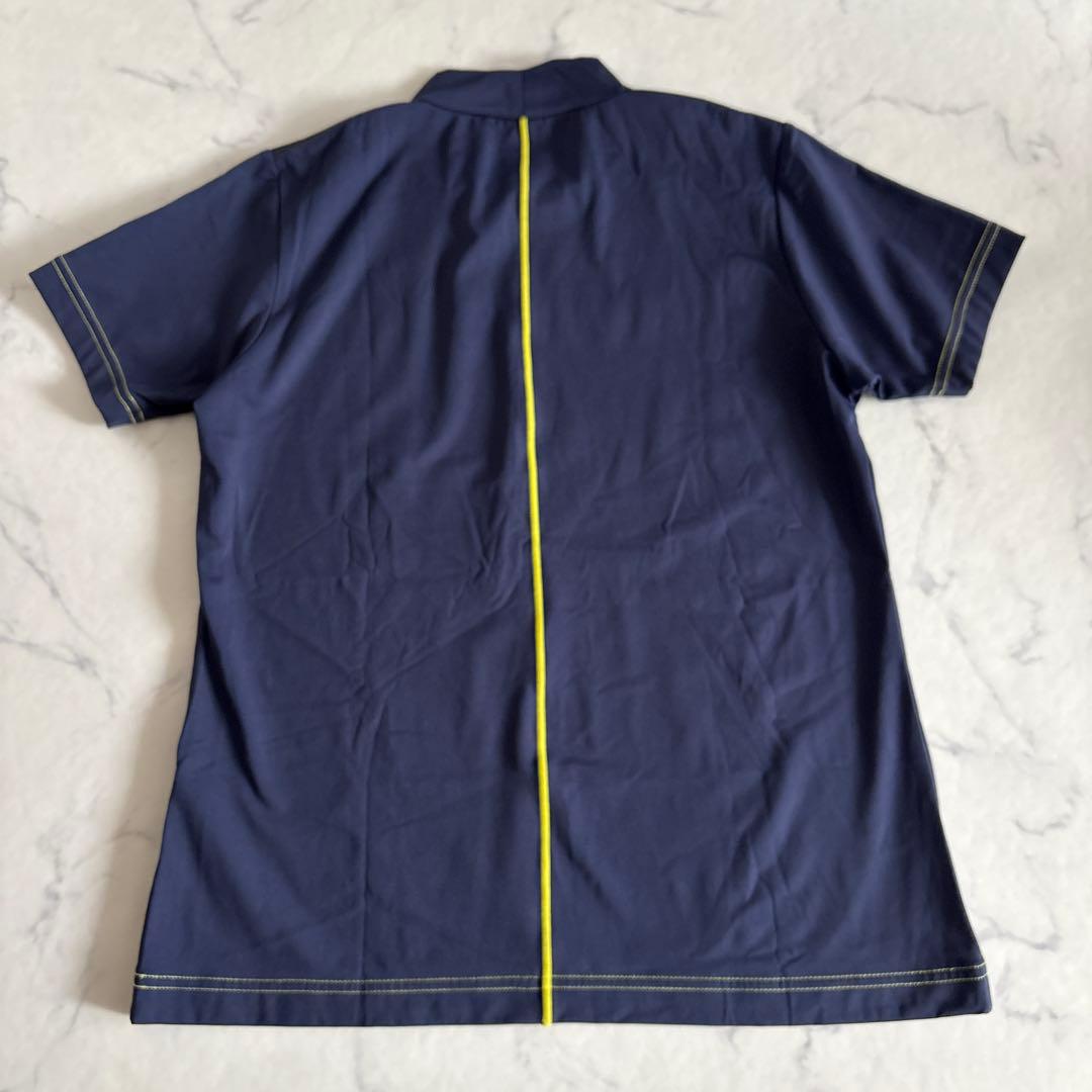 マーク＆ロナ モックネック Tシャツ ゴルフウェア ネイビー 38
