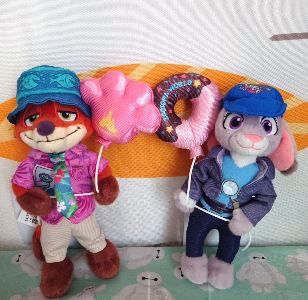 お顔厳選　東京ディズニーリゾート　ズートピア ニック　ジュディ　ぬいぐるみバッチ