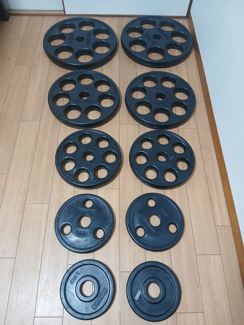 IVANKOイヴァンコ オリンピックプレートセット計105kg 穴径50mm