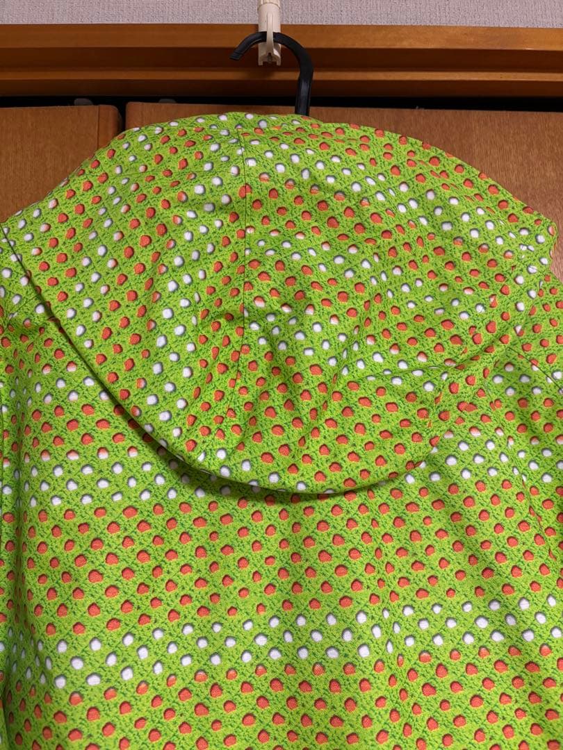 美品　オンヨネ　蛍光グリーン ドットパターン スキーウェア