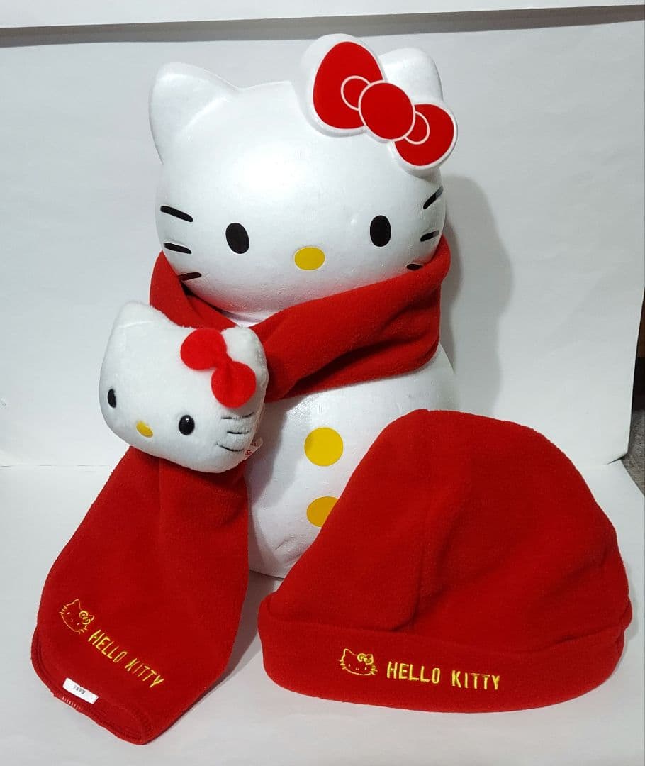 ハローキティ 雪だるま マスコット ぬいぐるみ ハローキティ 帽子 マフラー