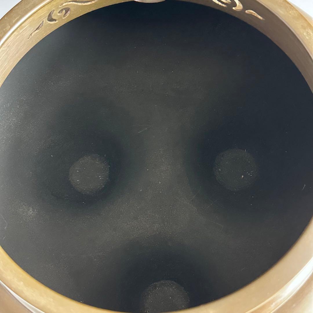 茶道具　唐銅　切掛　鬼面風炉　平丸釜添　加藤恵造　共箱　未使用　風炉　釜　稽古