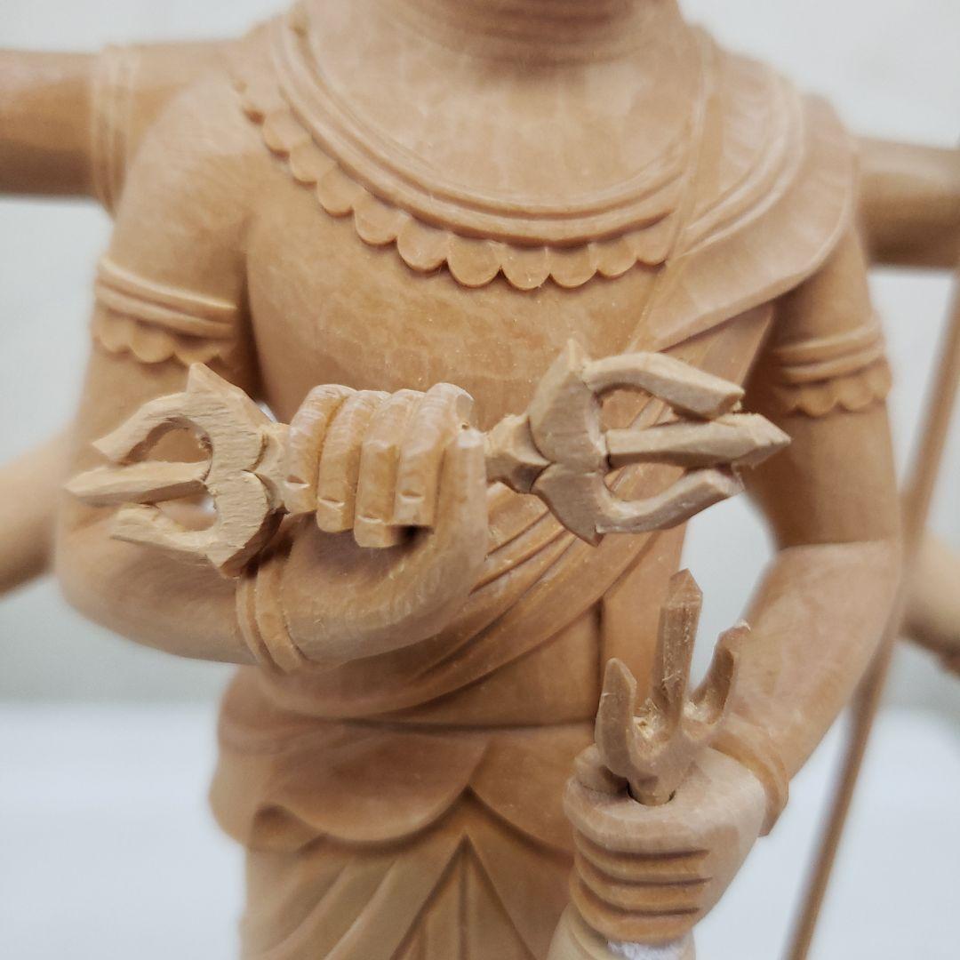 Ｂフライデー蔵出し特価仏像★ヒバ材 三宝荒神像6寸★全高 約35cm