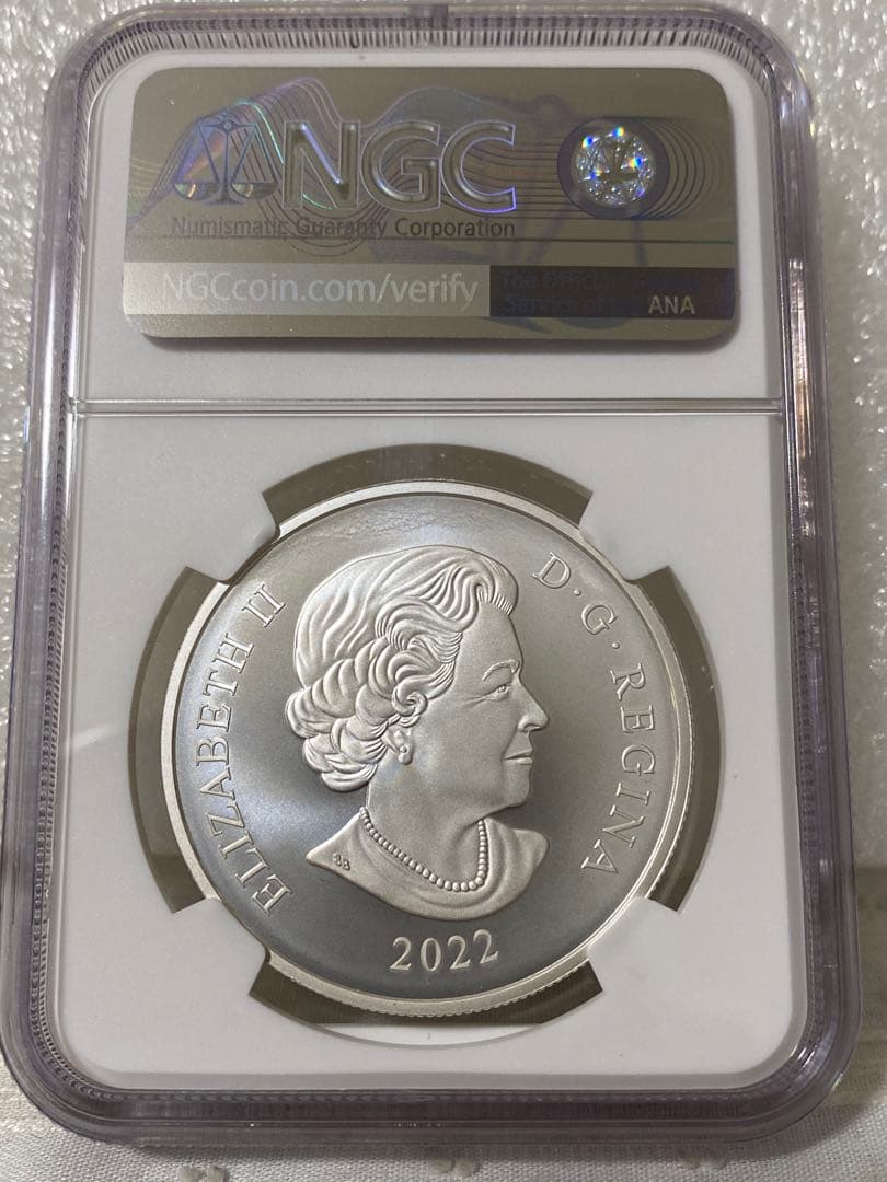 【最高鑑定】2022　カナダ　エリザベス女王　ダイアモンドダイアデム　銀貨