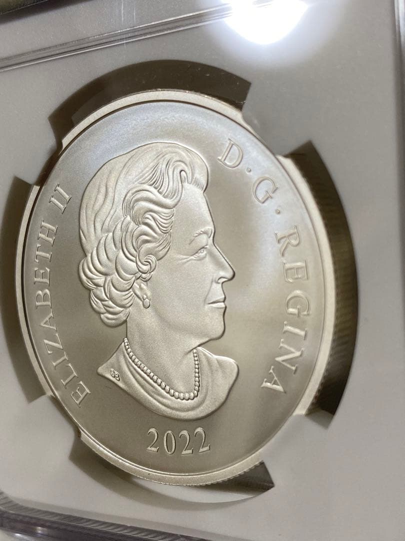 【最高鑑定】2022　カナダ　エリザベス女王　ダイアモンドダイアデム　銀貨