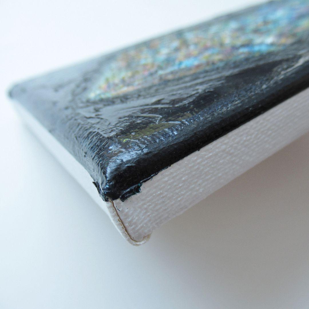 ［匿名で配送］一点もの 水晶 鉱石 宝石 油絵 油彩 絵