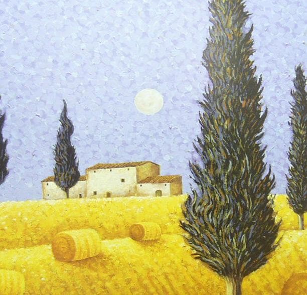 絵画 アートポスター ロウェル・ハーレロ サイプレス＆ヘイ