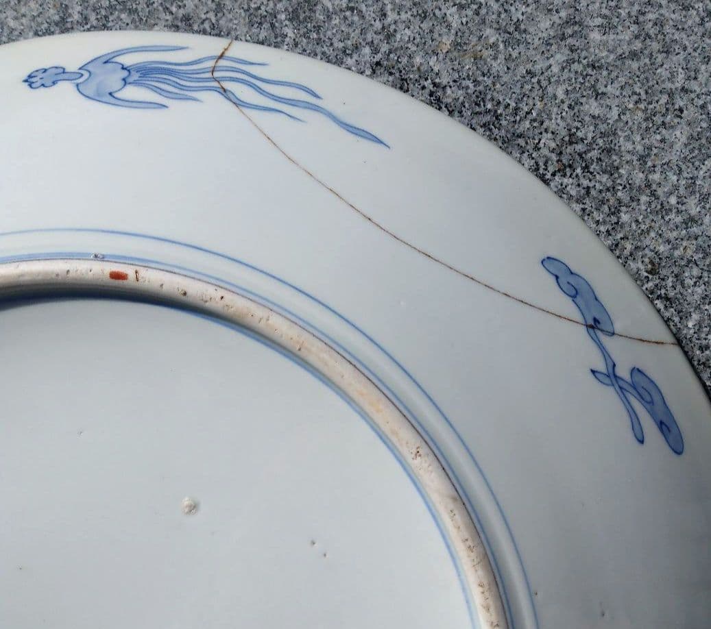 古伊万里　大皿　兎の模様　アンティーク