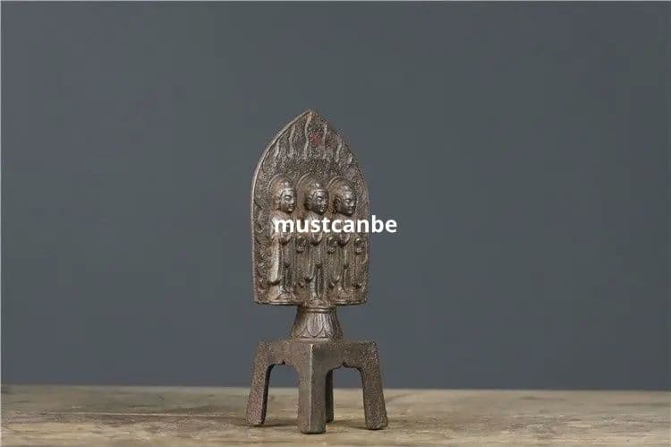 鉄器 鉄仏 北魏仏像 ベンチ仏 三世仏 開運 風水 招財 辟邪 工芸品 置物