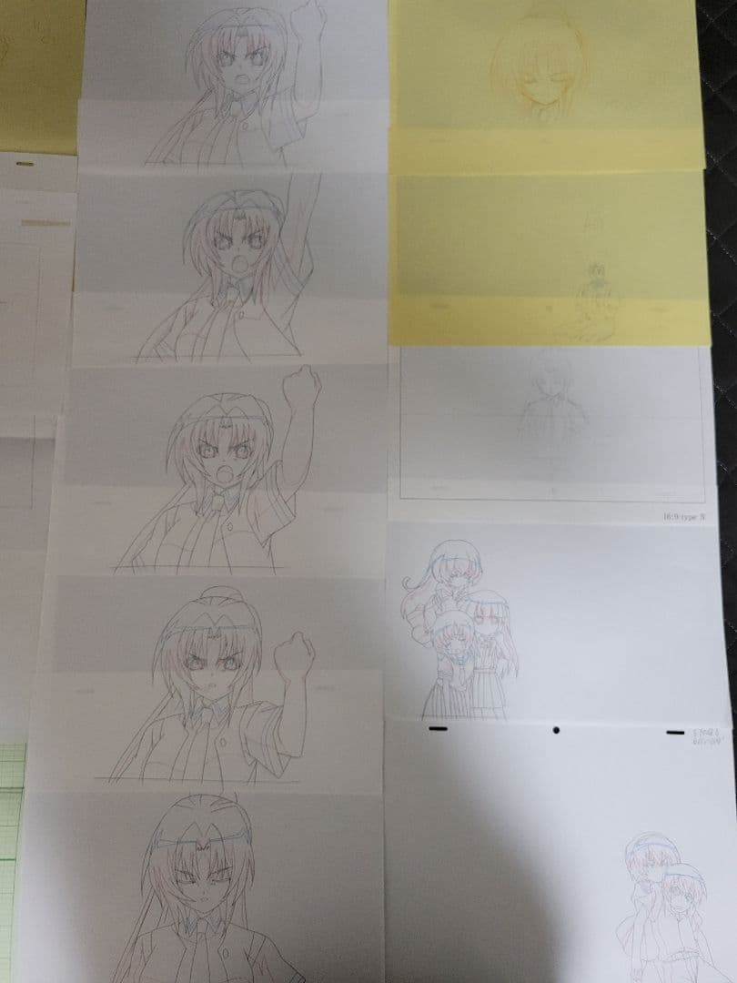 ひぐらしのなく頃に　園崎魅音 原画　ラフ等　複数枚セット