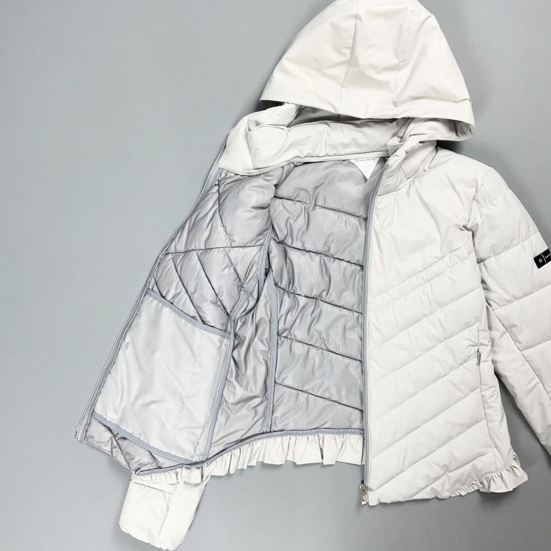 美品 テーラーメイド 中綿ジップパーカー 裾フリル ゴルフ グレーM*JD196