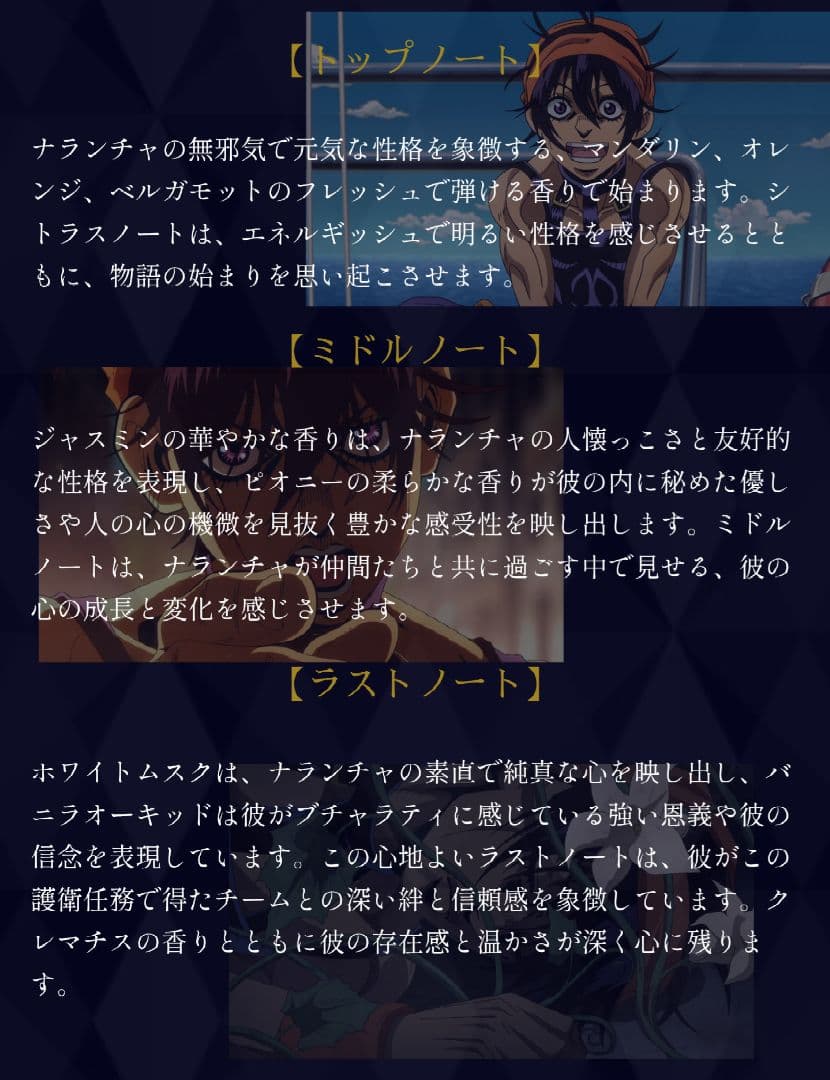 ジョジョの奇妙な冒険 ナランチャ・ギルガ 香水 オーデパルファム