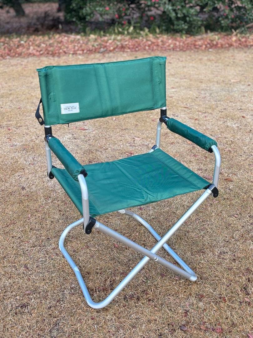 【廃盤希少】スノーピーク FDチェアワイド グリーン  PEAK 旧ロゴ