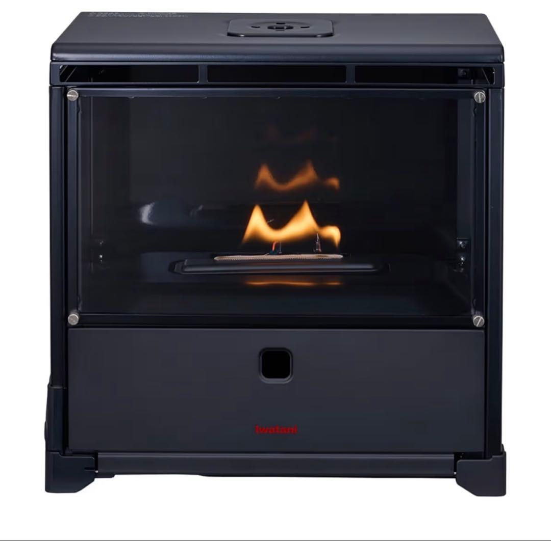 ＊新品に近い中古品＊　イワタニ カセットガス暖炉 MYDANRO ブラック