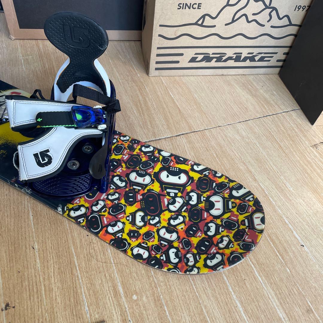 BURTON　キッズスノーボードセット　101cm　バートン　バイン付4点セット