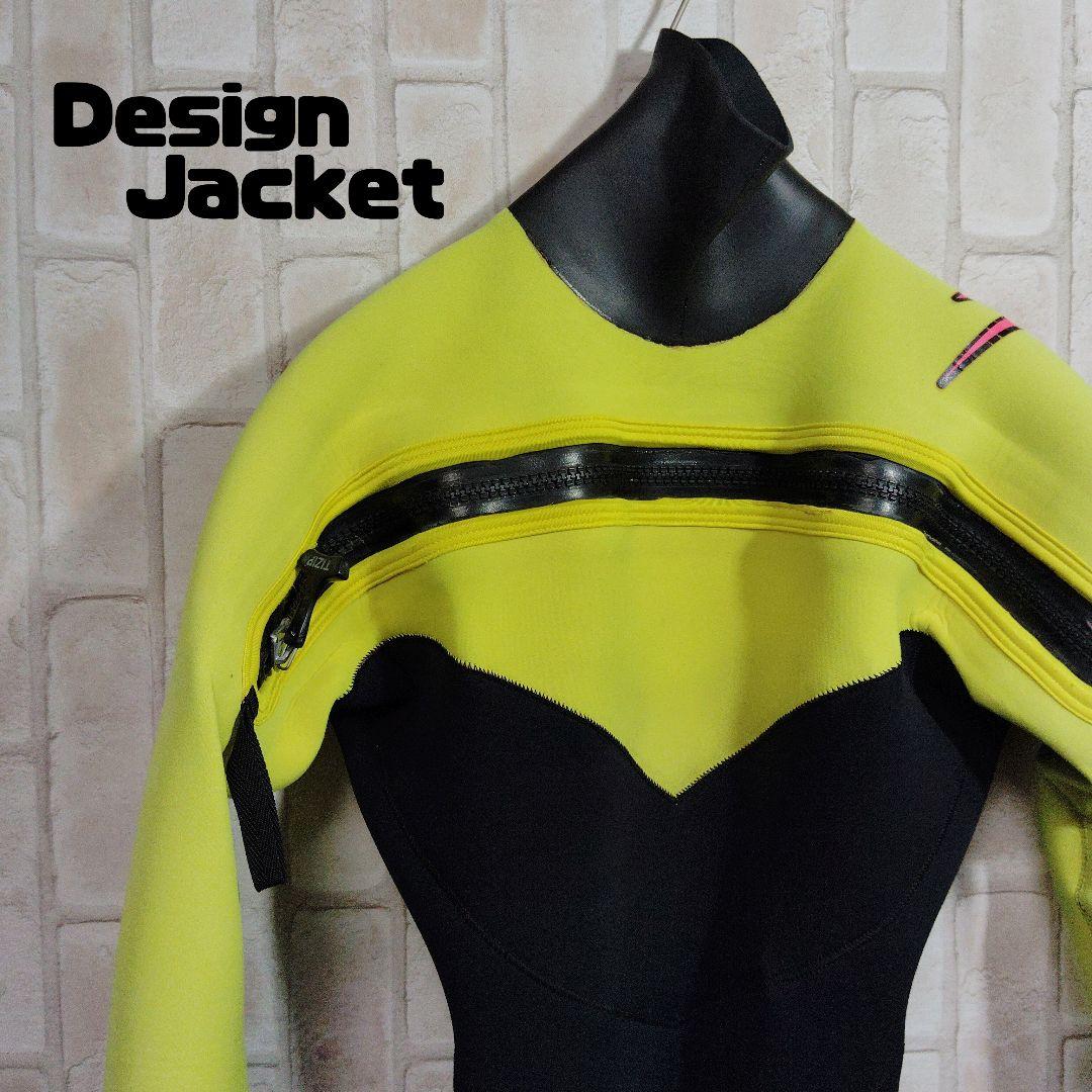 ウェットスーツ　SAVER　黒　イエロー　足付き