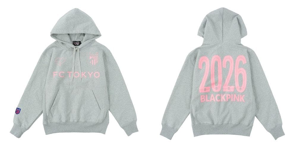【2個セット】BLACKPINK FC東京 フーディ グレーS タオルマフラー黒