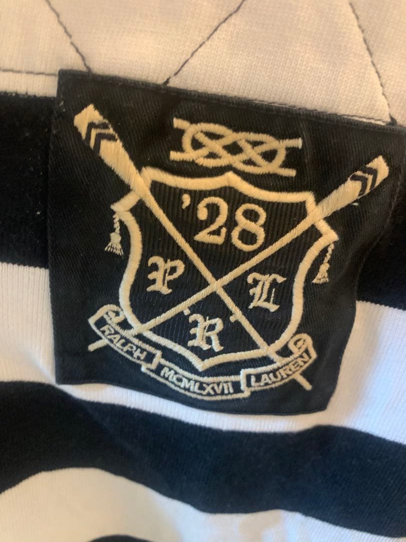 【寸法写真追加】Ralph Lauren ラガーシャツ 白黒ストライプ