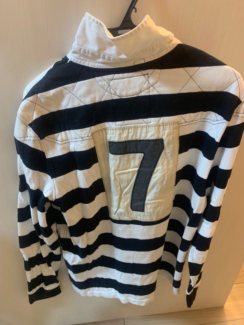 【寸法写真追加】Ralph Lauren ラガーシャツ 白黒ストライプ