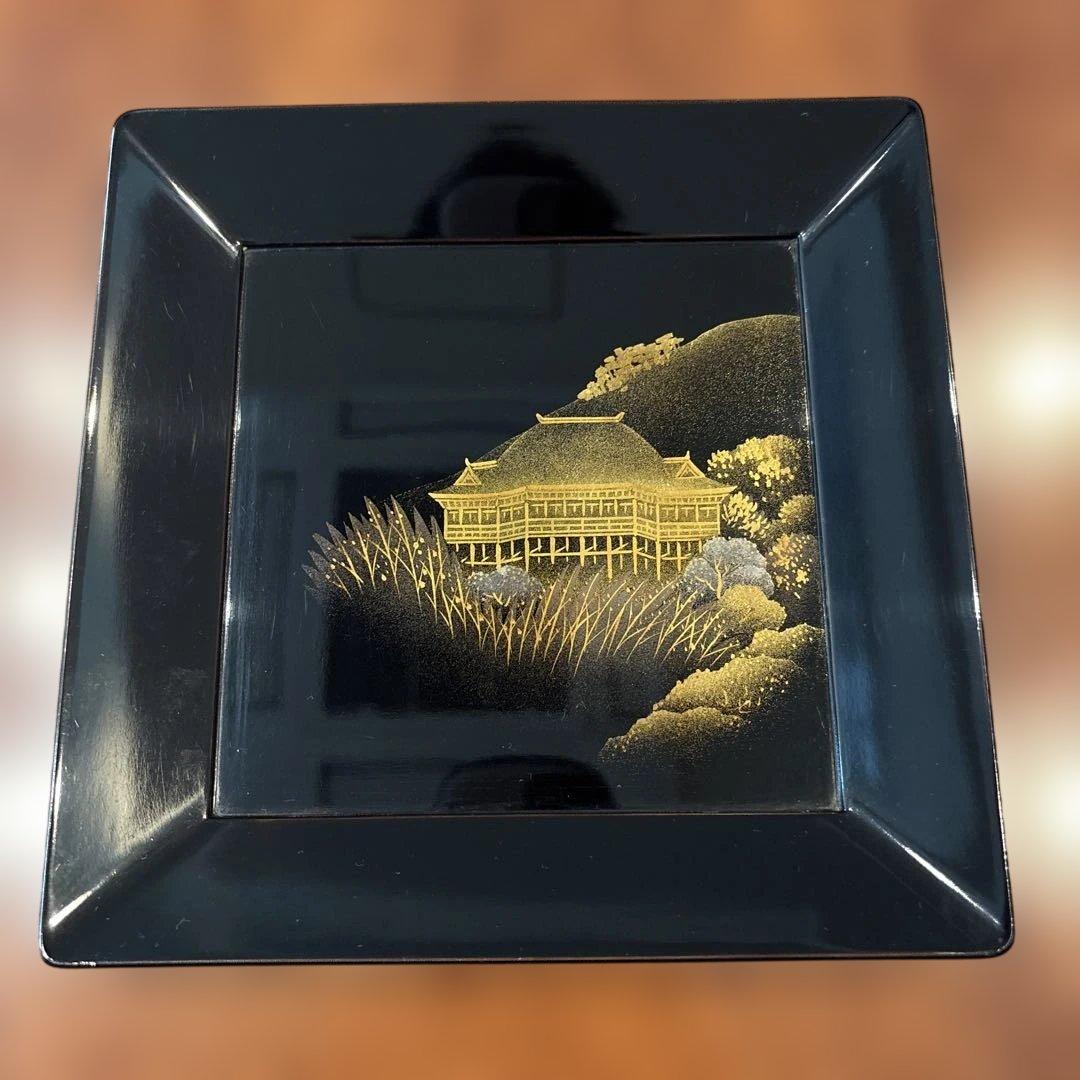 蒔絵　安原祥窓作　菓子盆10枚セット 京各所研出蒔絵　元箱