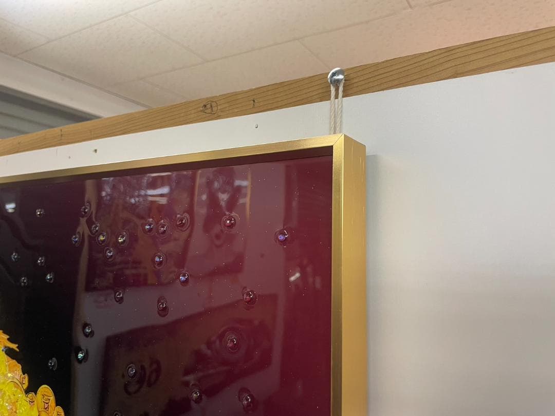 水晶絵　アートパネル　金の生る木　金運　クリスタル　立体　絵画　アート　ゴールド