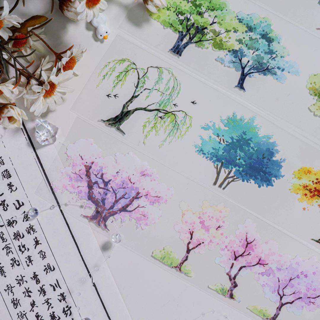 【8311】海外　マステ　5m巻売り　PETマスキングテープ　木