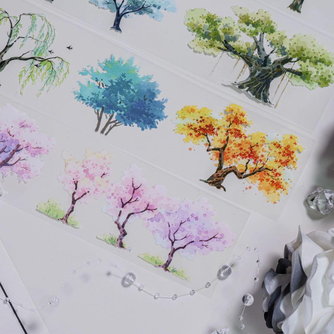 【8311】海外　マステ　5m巻売り　PETマスキングテープ　木