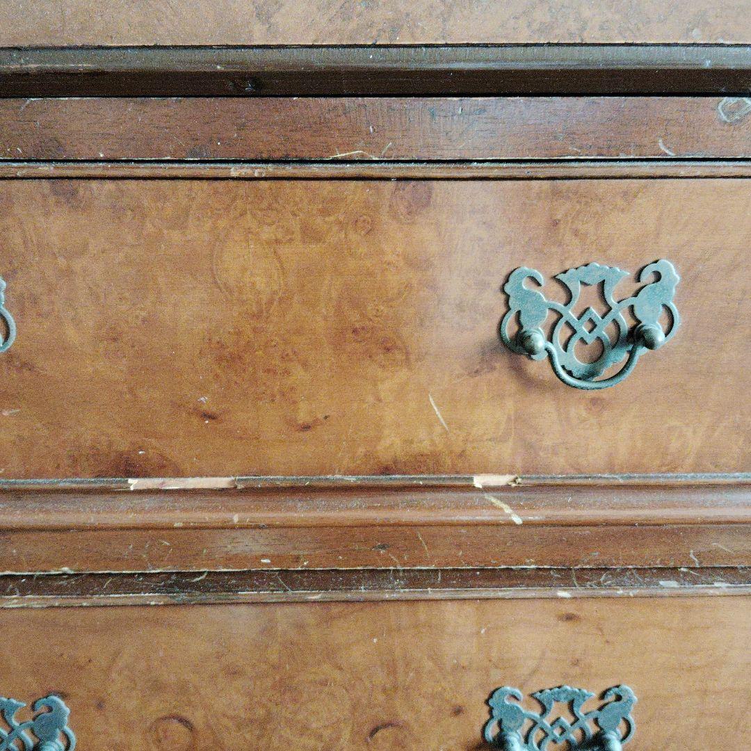 【お値引中】希少◆ライディングビューロー　アンティーク　鍵付き　猫脚