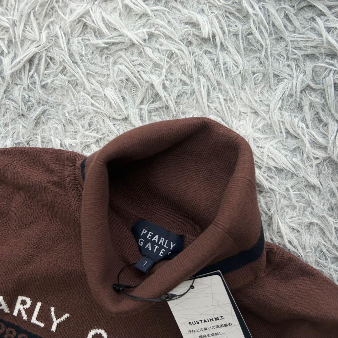 新品　パーリーゲイツ　ニット　セーター　タートルネック　ブラウン　サイズ1