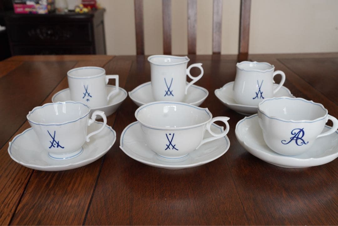 マイセン 300周年記念 剣マーク6選 カップ＆ソーサー コンプリート