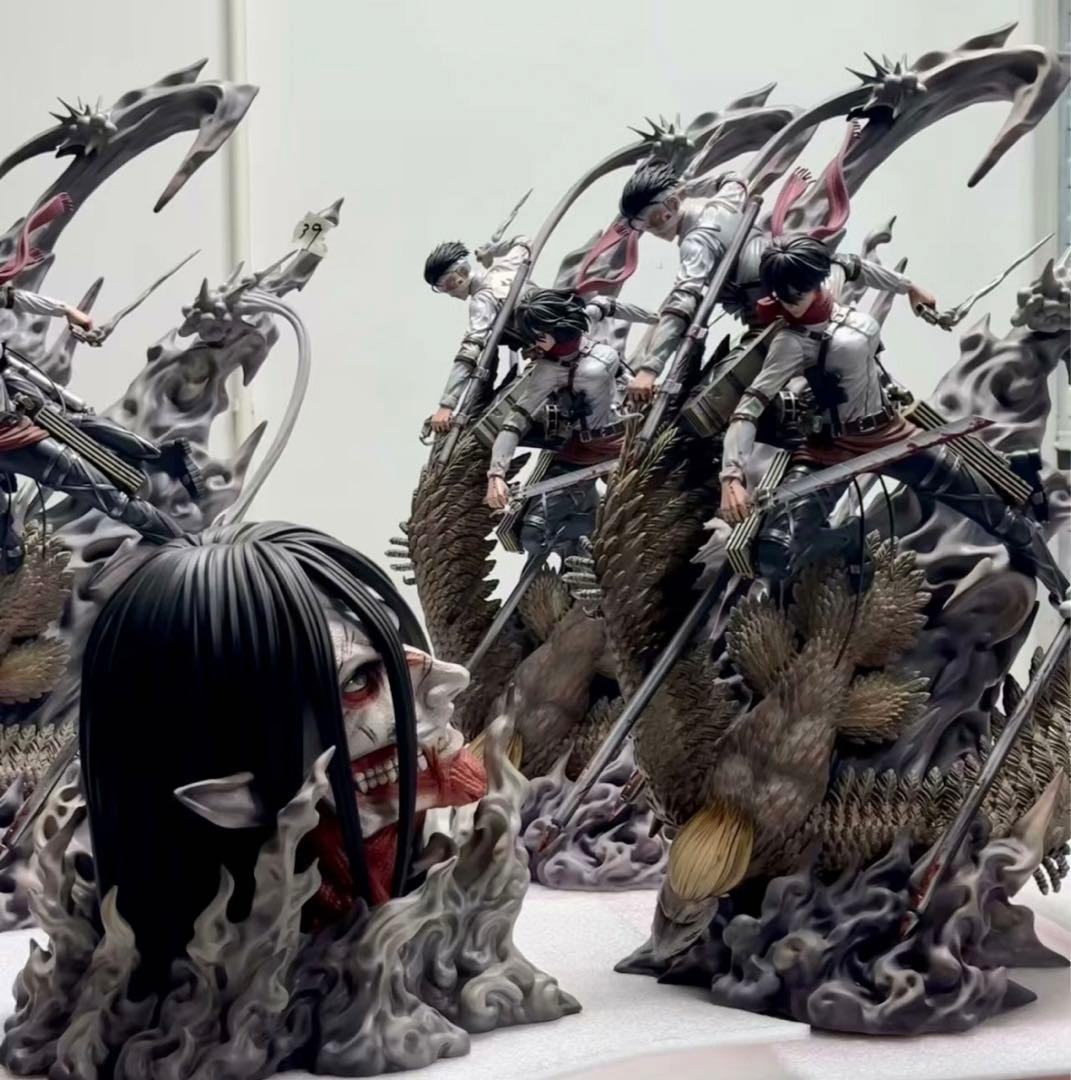 進撃の巨人 ミカサ・アッカーマン 始祖の巨人 フィギュア ガレージキット