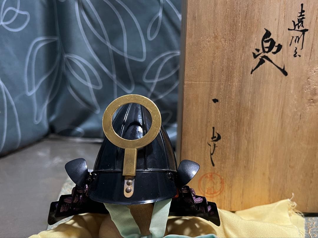 甲冑師 加藤一冑 椎像蛇の目前立兜 小堀遠州 戦国武将 兜 置物