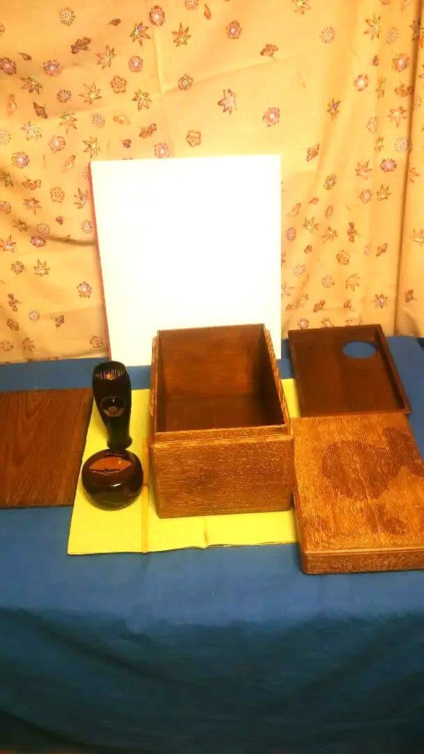 桑茶箱、桑和敬板付