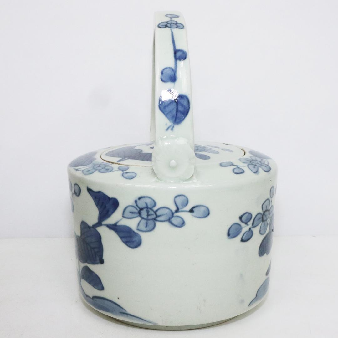 古伊万里　染付 花 蓮子　水注 銚子 酒器