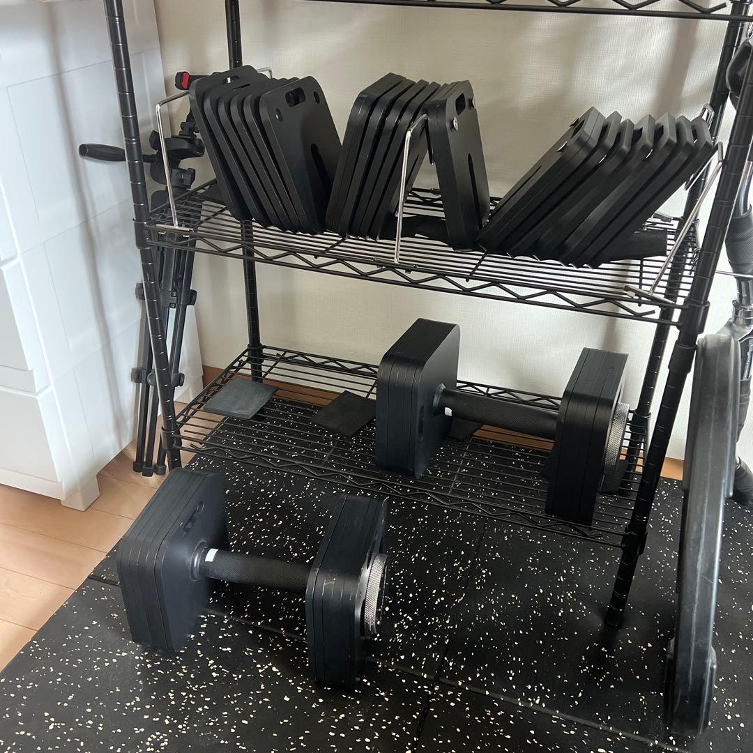 みつばちさんば　ダンベル＋増長ボルト＋追加プレート　総重量113キロセット