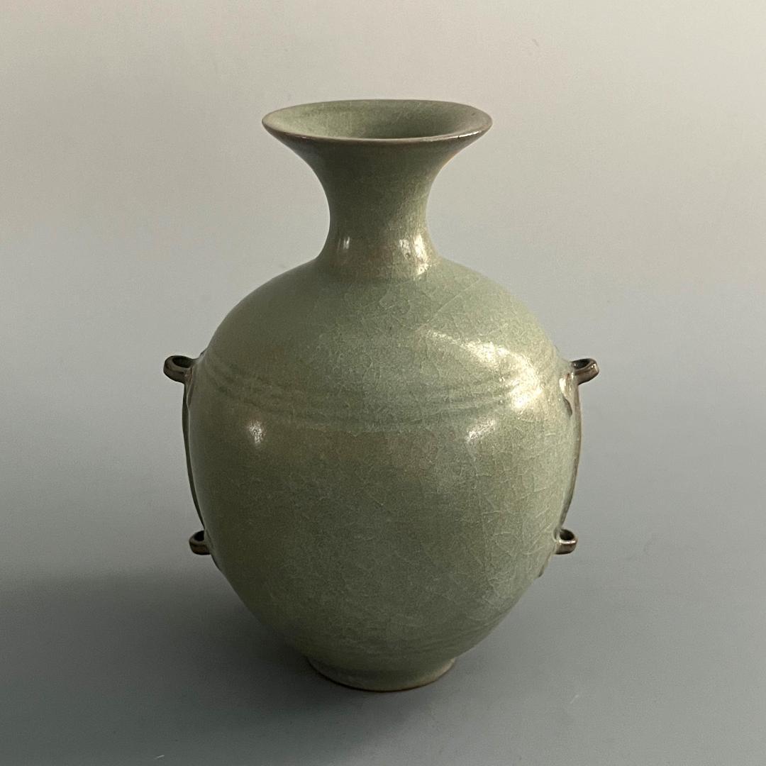 唐物 越窯青磁瓶 秘色磁 中国美術 古玩 SN10