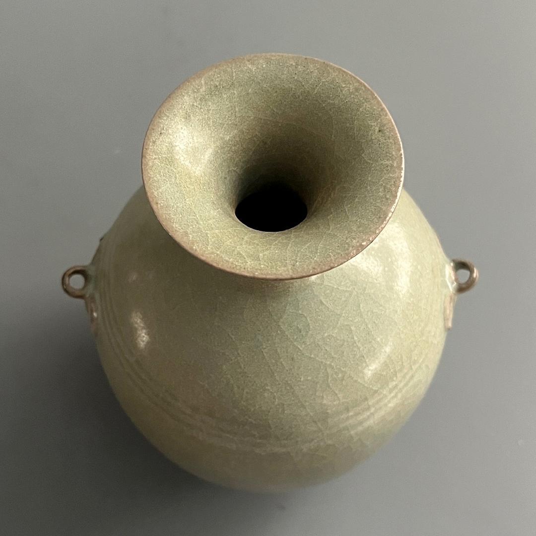 唐物 越窯青磁瓶 秘色磁 中国美術 古玩 SN10