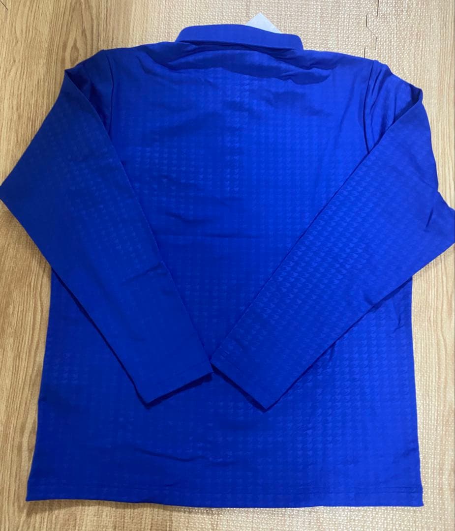 新品タグ付LANVIN SPORT ブルー 長袖ポロシャツ