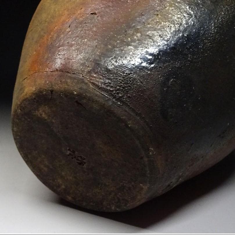 【大名品】◆古丹波 壷 菊花紋 窯印 下賜品◆検）白磁 古信楽 古九谷 古備前