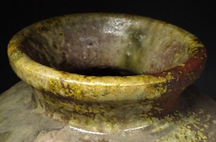 【大名品】◆古丹波 壷 菊花紋 窯印 下賜品◆検）白磁 古信楽 古九谷 古備前