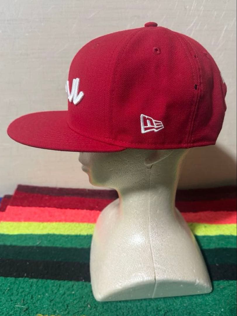 美品 ニューエラ 広島カープ カタナカ アカヘル 刺繍 キャップ スナップバック