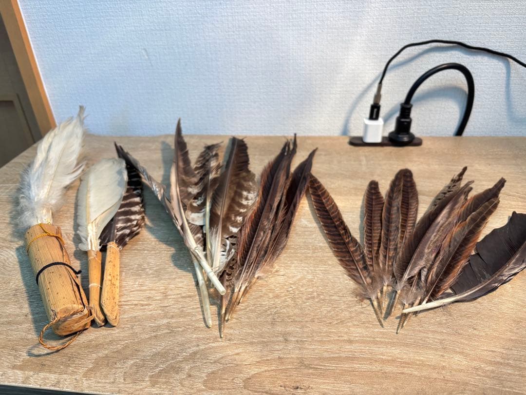 茶道具 羽箒 白鳥 風炉 茶道　羽20本セット