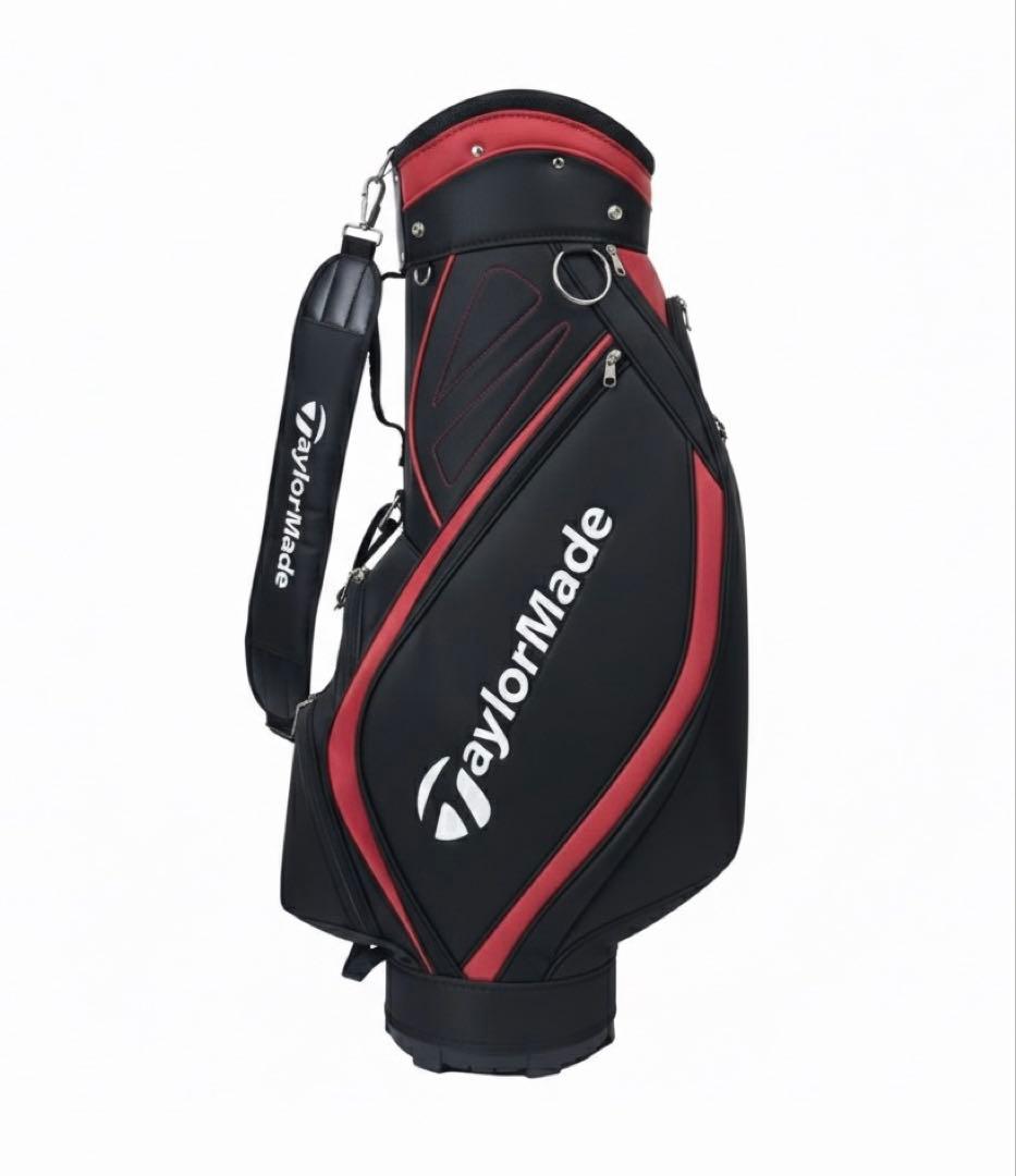 新品未使用　テーラーメイド　キャディバッグ　軽量　ブラック&レッド