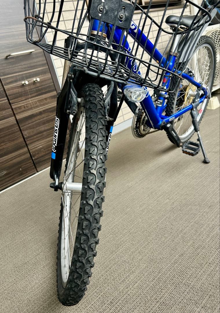 ルイガノ LOUIS GARNEAU 24インチ 自転車前カゴ泥除けスタンド付