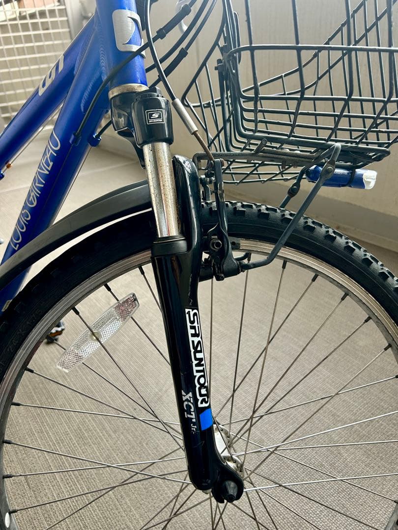 ルイガノ LOUIS GARNEAU 24インチ 自転車前カゴ泥除けスタンド付