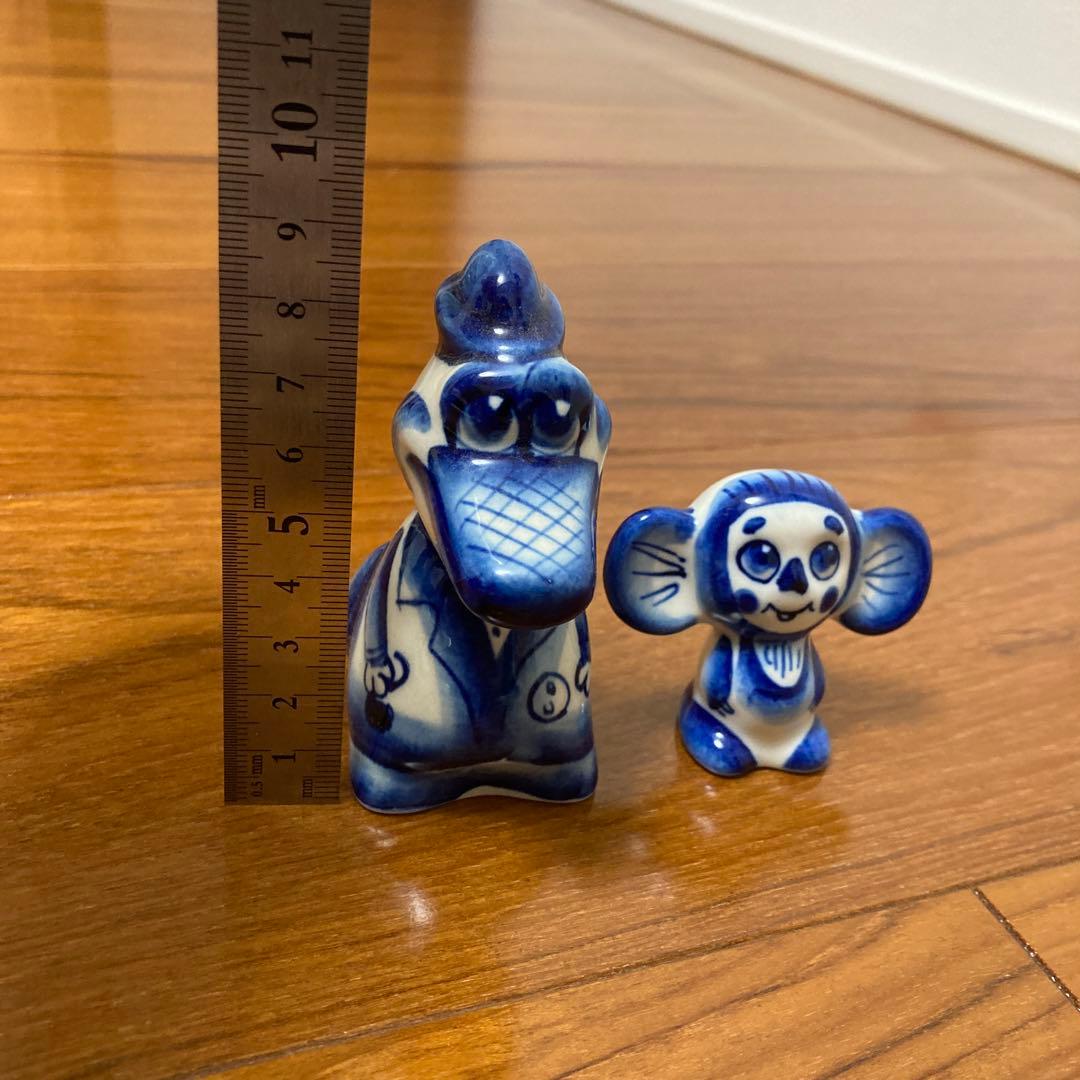 【値下げ】チェブラーシカ　ゲーナ　陶器　置物